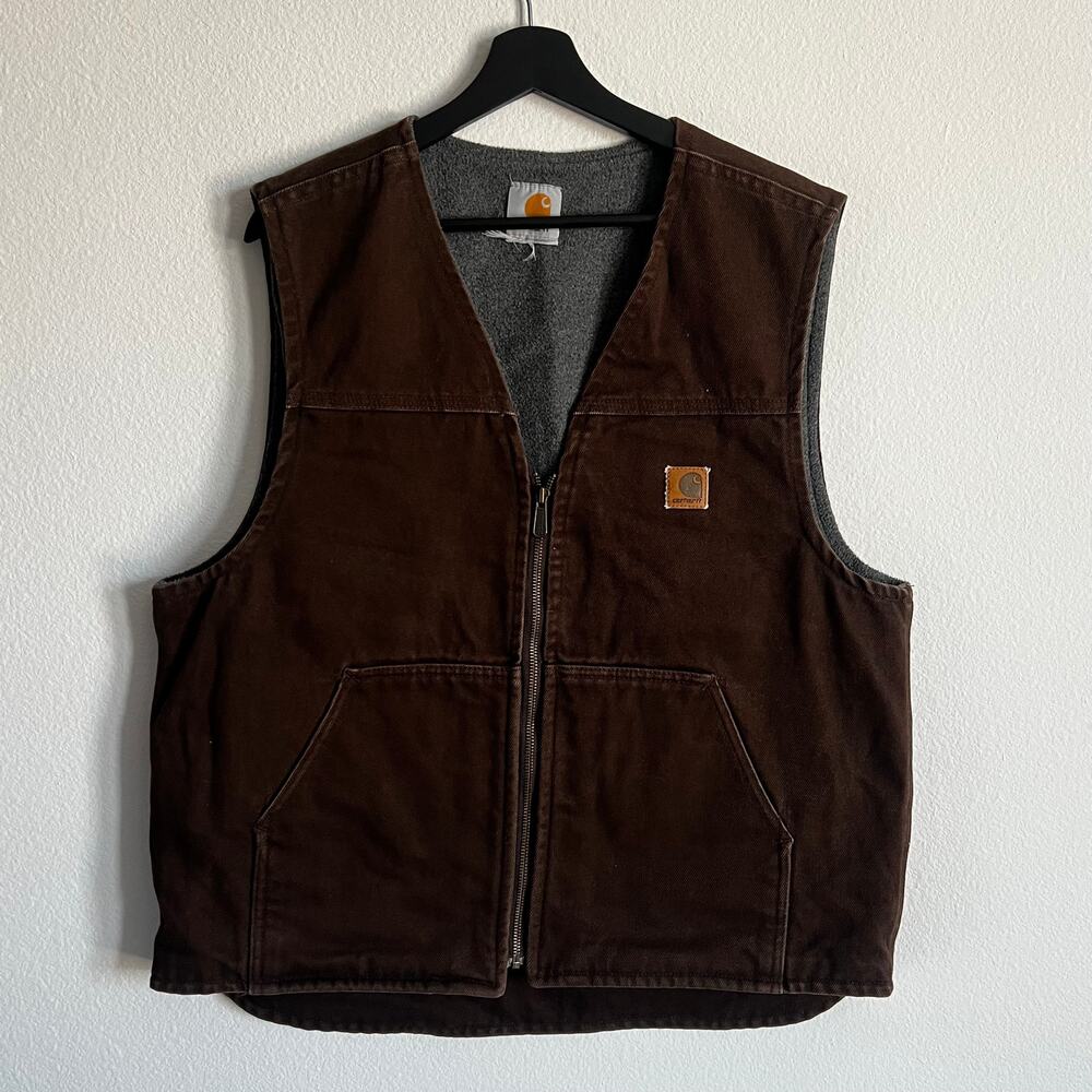 Carhartt V19 DKB brown work wear vest
